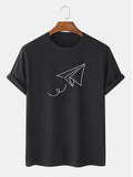 Mens Letter Printed Short Sleeve Light Casual T-shirts